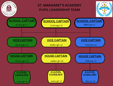 Pupil leadership team structure diagram